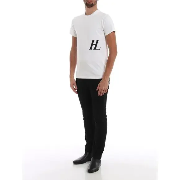 Helmut Lang HL Logo Crewunisex T Shirt Men's Lwomen's XXL white NWT $195msrp